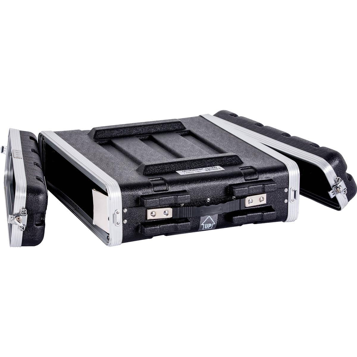 Fly Drive Case -2u Space ABS Molded for Tough Durable Interior and Exterior Case For 19-Inch Amplifier, Equalizer or DJ Effects