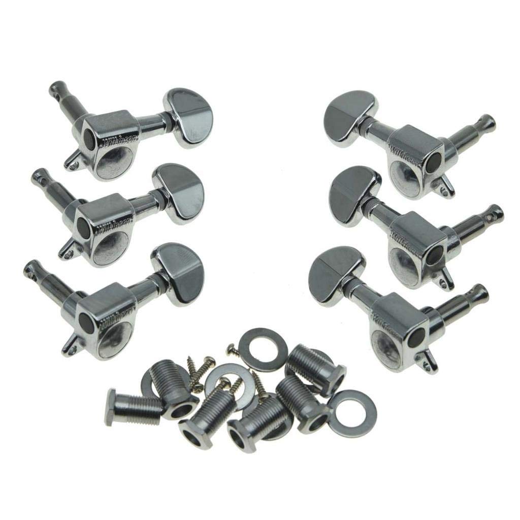 Wilkinson 3x3 ROTO Style Guitar Tuners Tuning Keys Pegs Guitar Machine Heads for Les Paul or Acoustic Guitars Chrome
