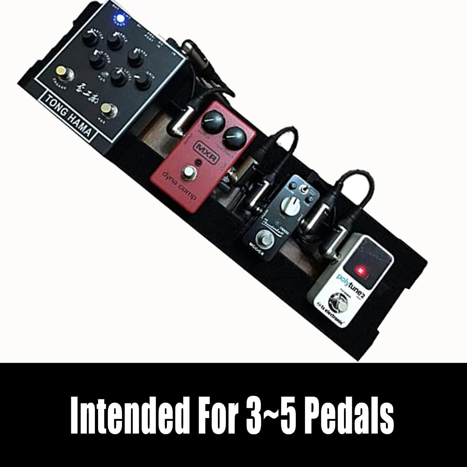 Solutek 16 INCH Small Guitar Pedal Board Mini Pedalboard for 3-5 Effects | Aluminum Light Steady (FL-PB01PSU)