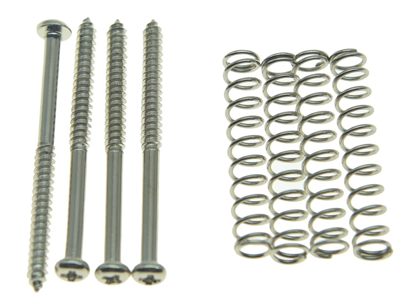 KAISH 50pcs Bass Guitar Pickup Mounting Screws Pickup Springs for Precision P Bass or J Bass or P90 Soap Bar Pickups Nickel