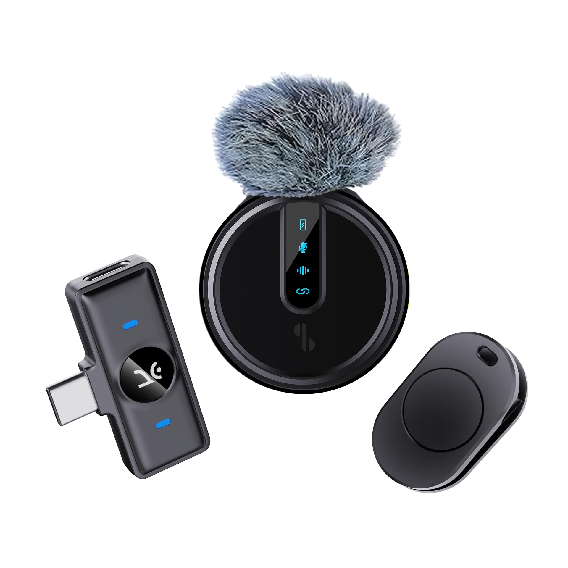 Kreo Gorec Dots Ultra-Light Wireless Mic For Youtube, Vlogging & Mobile Content, Bluetooth Microphone For Youtubers, Magnetic Cl