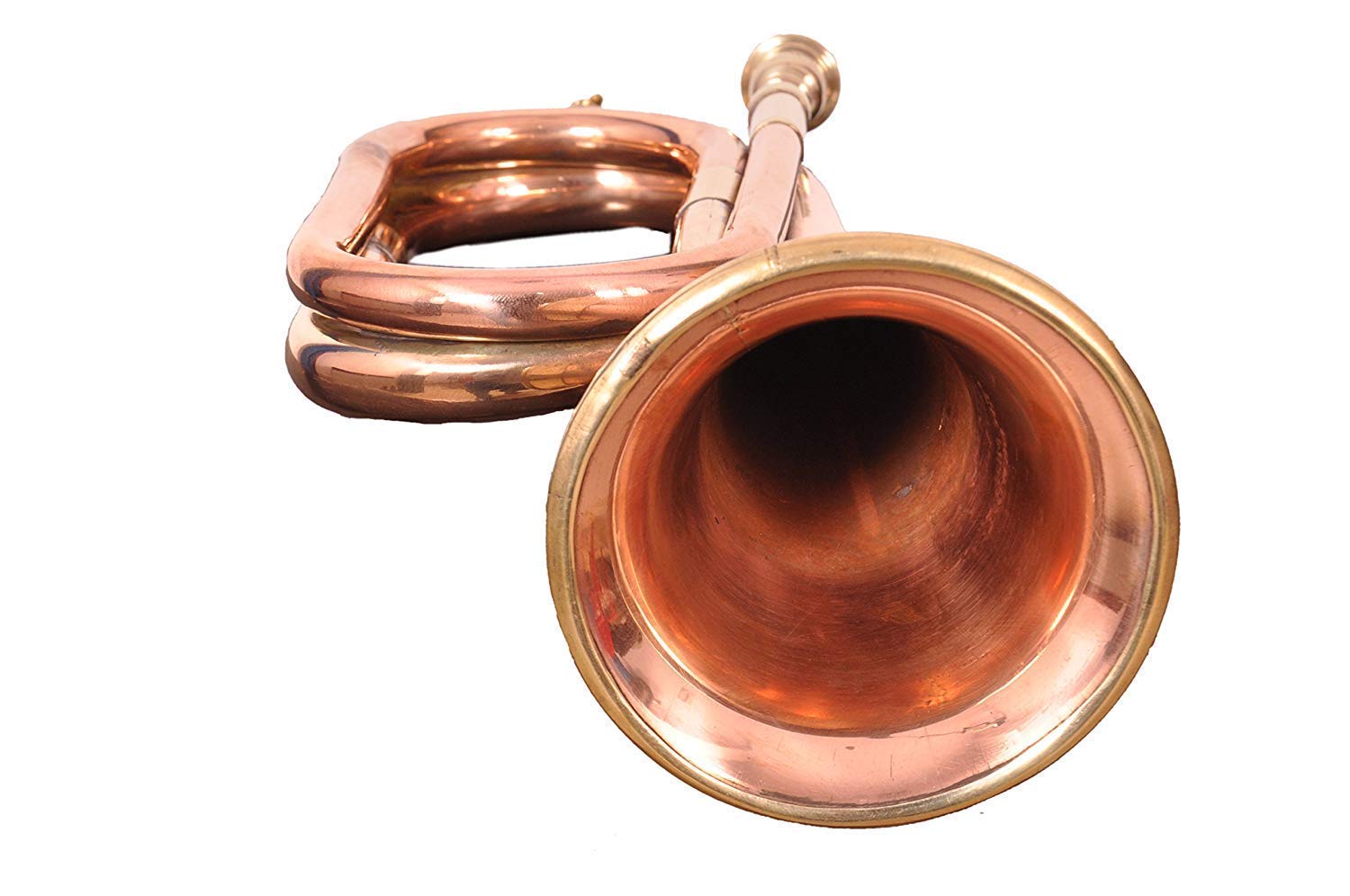 SmSai Musicals Solid Copper & Brass Bugle To Play Gift Decorative Musical Instrument For Boy Scouts, Military, Student, Bugle Wi