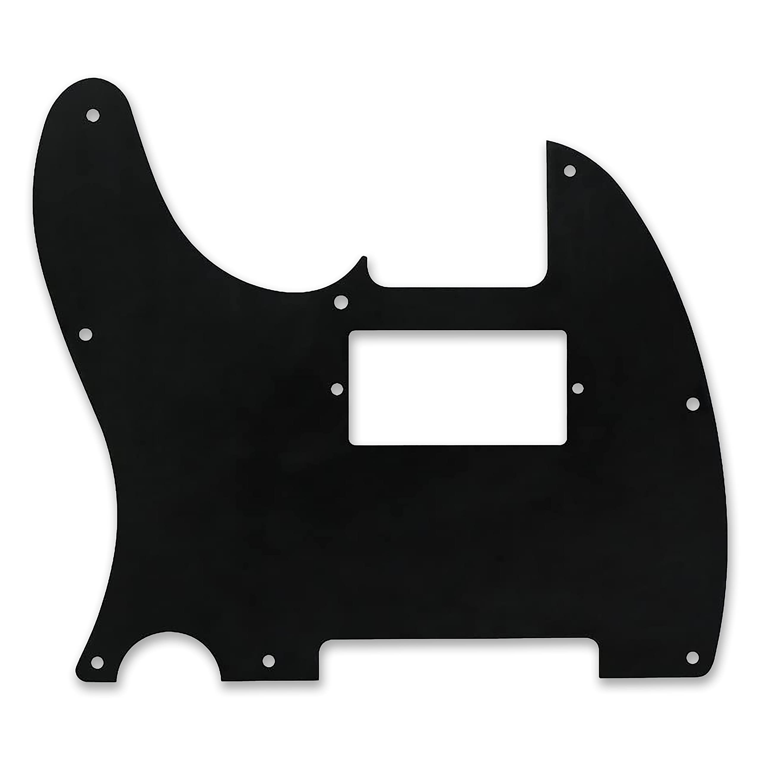 BexGears 8 Hole Electric Guitar Humbucker Pickguard for TL style Guitar Parts (3Ply Black)