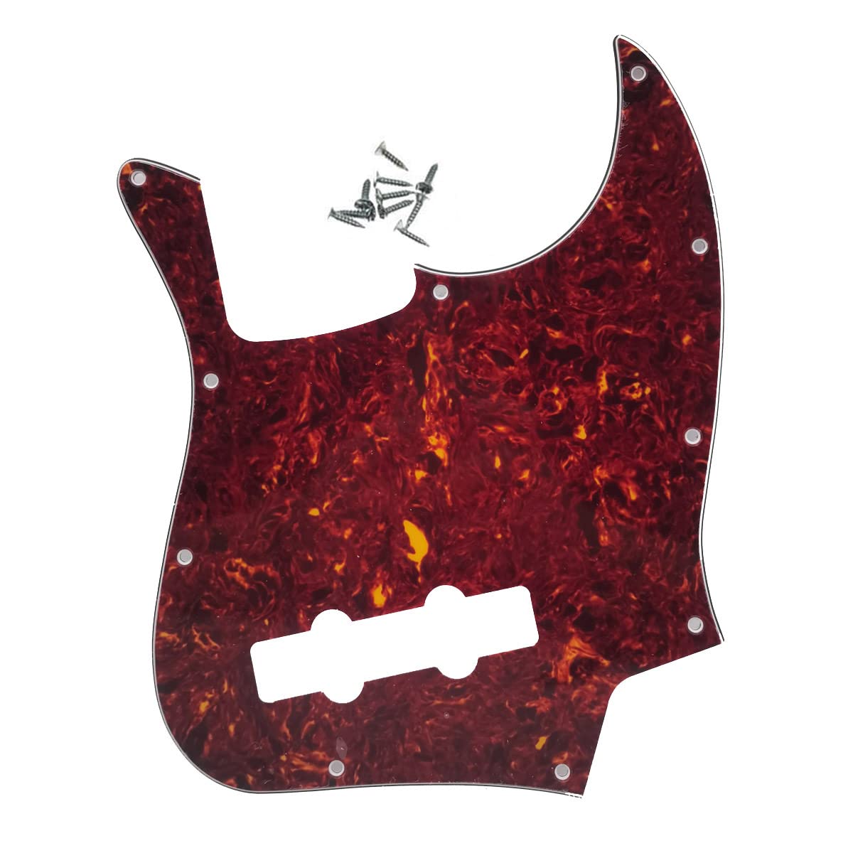Kaish 4 String J Bass Style Pickguard Bass Pick Guard Scratch Plate For Jazz J Bass Made In Usa/Mexico Vintage Tortoise