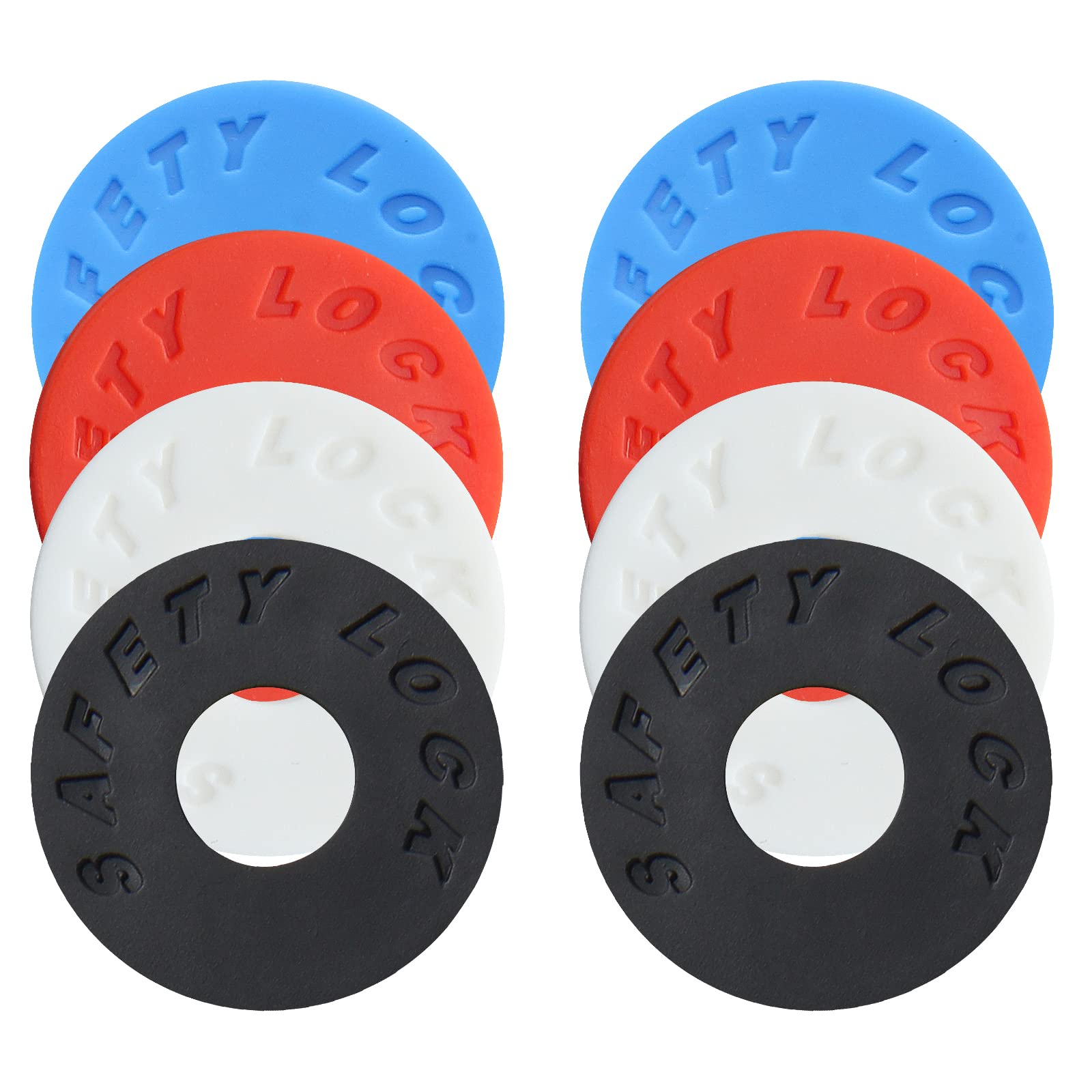 Lifcratms 4 Pairs (8Pcs) Guitar Strap Locks, Silica Gel Premium Strap Blocks Guitar Protector Multiple Colour