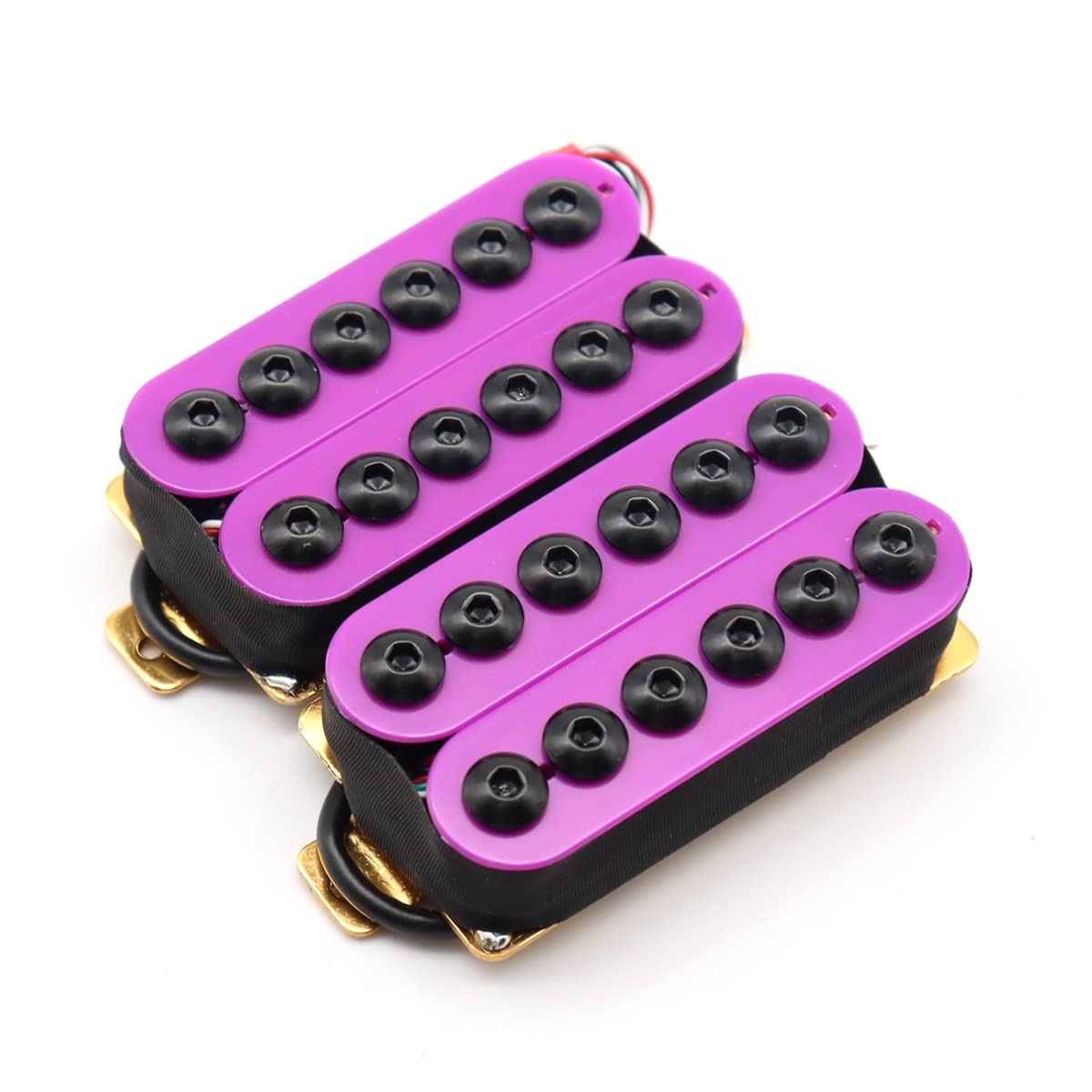 High Output Invader Style Guitar Humbucker Pickups Ceramic Magnet Neck And Bridge Pickups For Electric Guitar Parts (Purple)