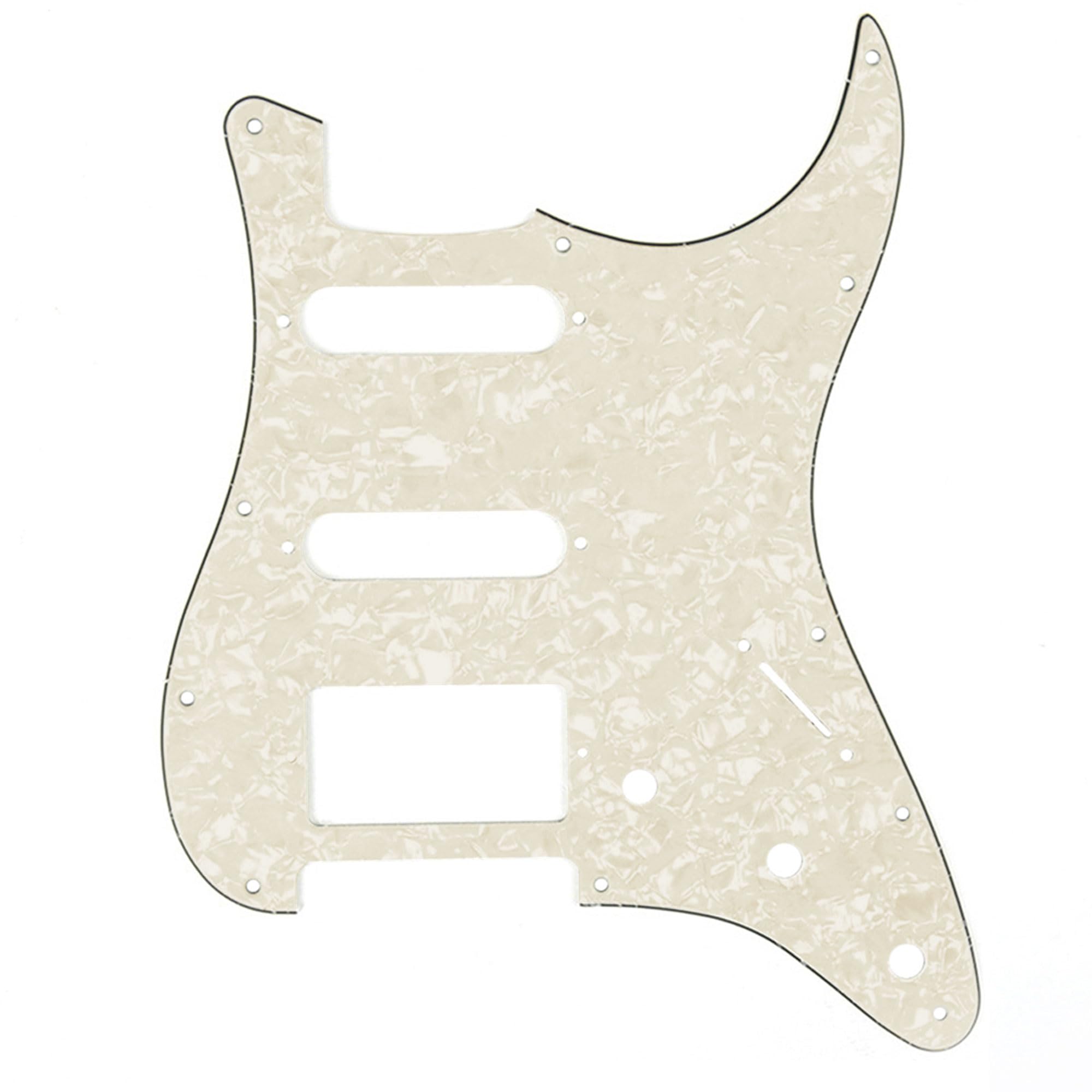 Musiclily HSS 11 Hole Strat Electric Guitar Pickguard for Fender American/Mexican Made Standard Stratocaster Modern Style Guitar