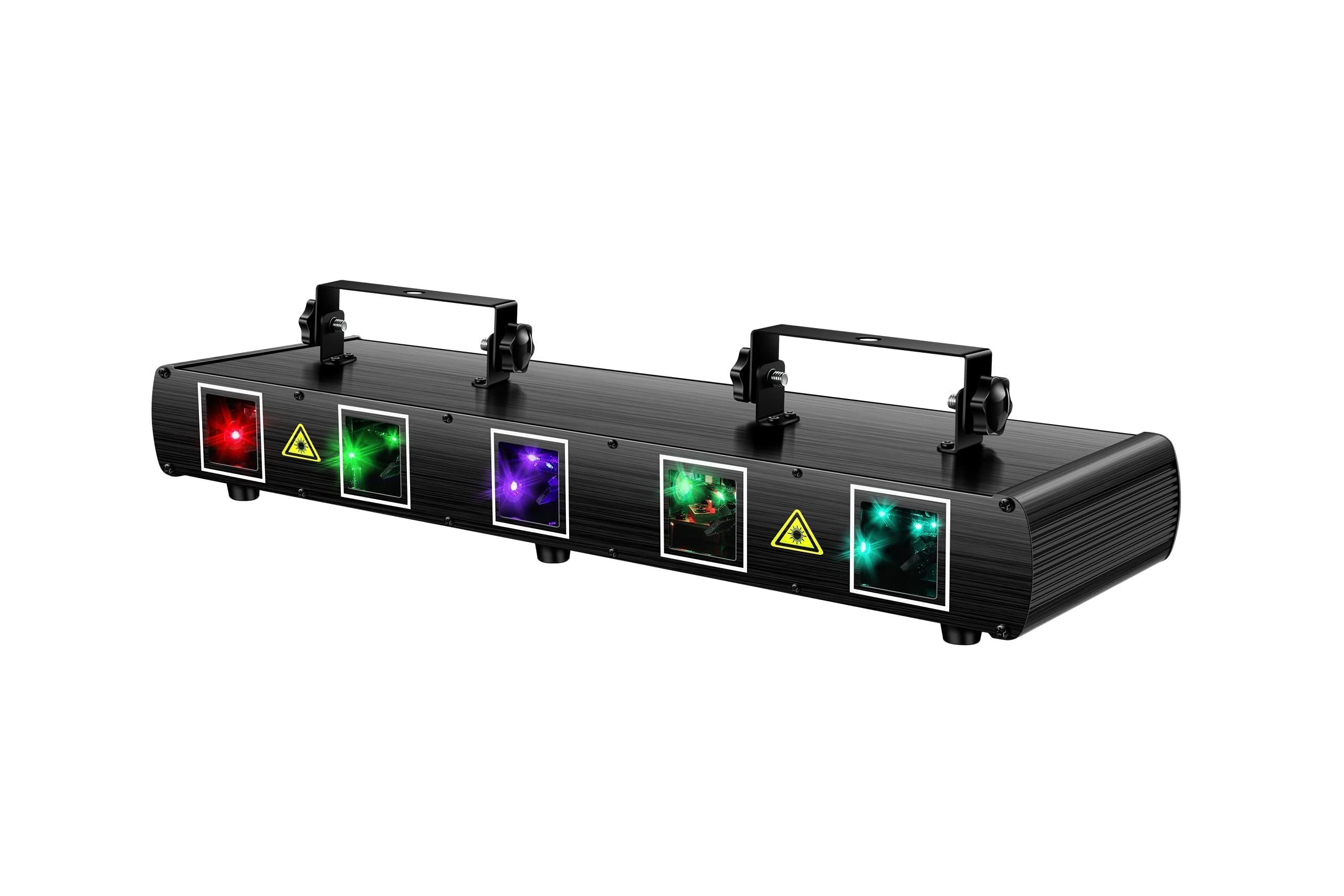 UKing DJ Laser Lights, 4 Beam Effect Party Lights Sound Activated DJ RGBY LED Projector Party Light by DMX Control for Dancing 