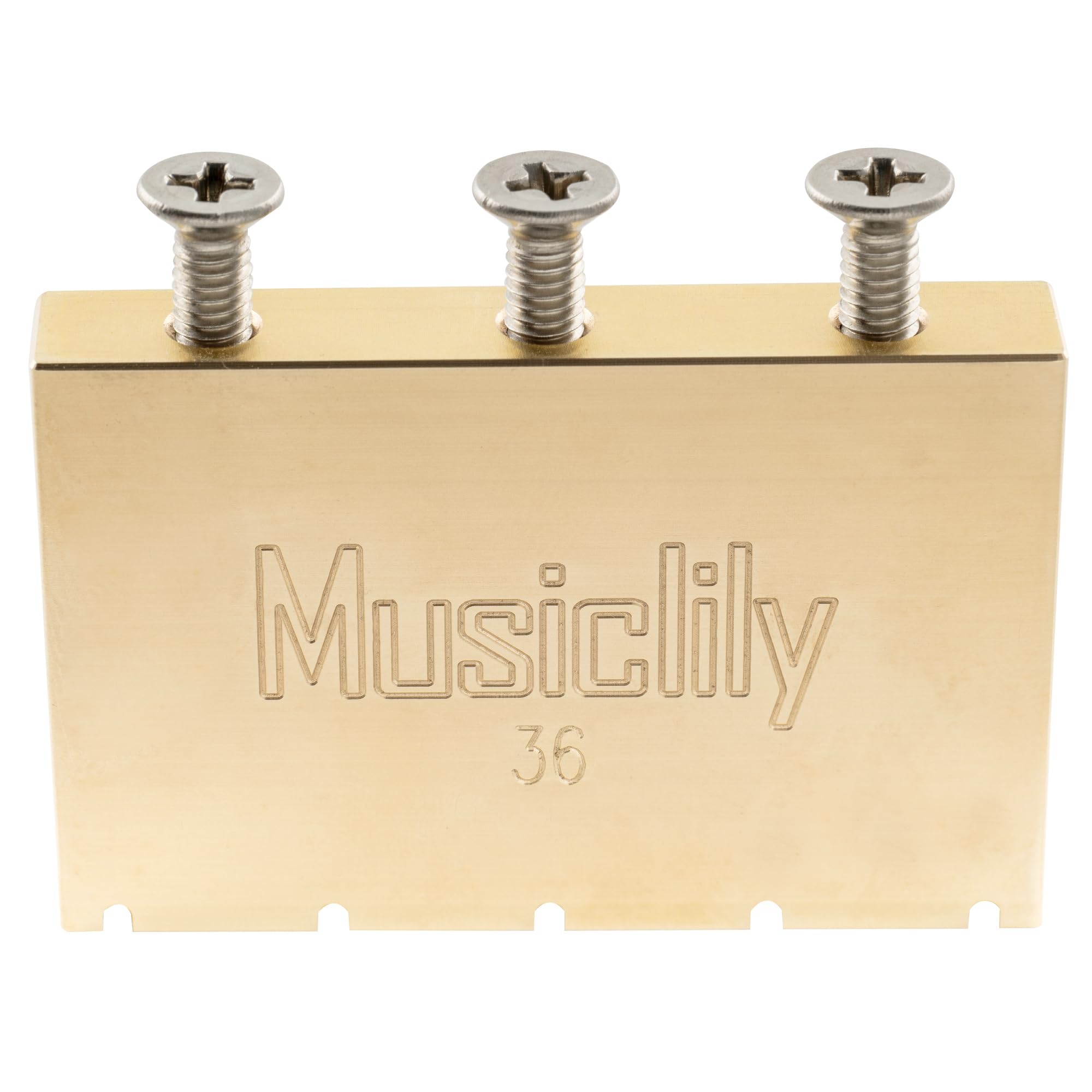 Musiclily Ultra Solid Brass Tremolo Block for Gotoh GE1996T Floyd Rose Style Locking Tremolo Bridge Electric Guitar, 36mm Tall