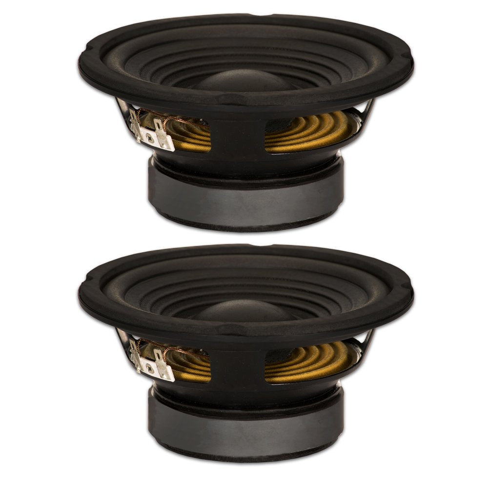 2 Goldwood Sound GW-206/8 OEM 6.5 Woofers 180 Watts each 8ohm Replacement Speakers