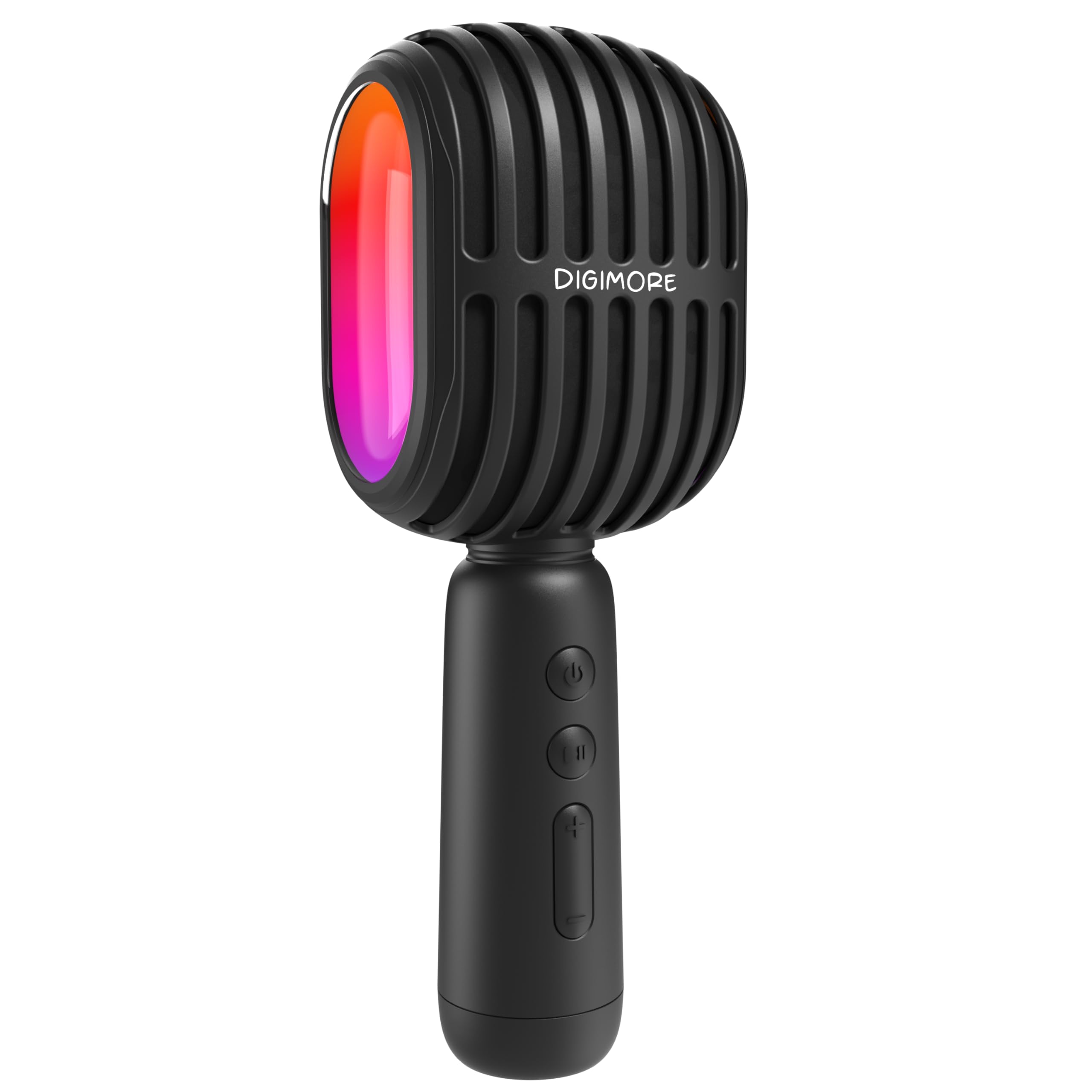 Digimore Wireless Bluetooth Karaoke Microphone With 10W Speaker | Portable Handheld Mic | Rgb Lights | Bluetooth 5.3 | Recording