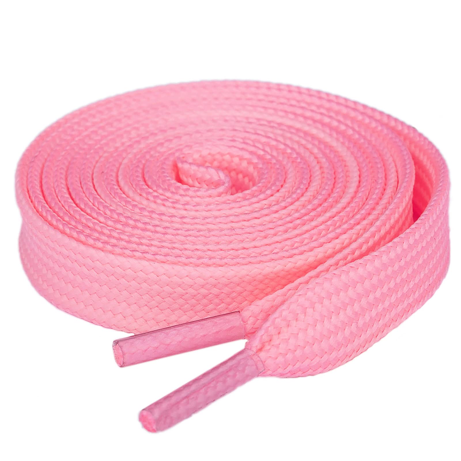 Olukssck 1 Pair Flat Shoe Laces For Sneakers, 25 Wide Athletic Shoelaces Pink 54 Inch(137Cm)