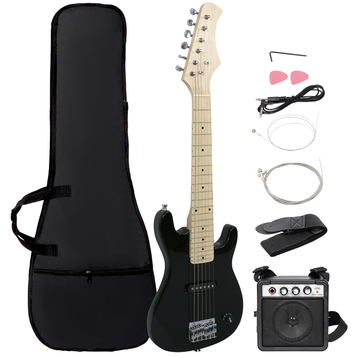 Smartxchoices 30 Inch Electric Guitar, Starter Kit For Kids With 5W Amplifier,Picks, Gig Bag, Shoulder Strap, Cable & Accessory
