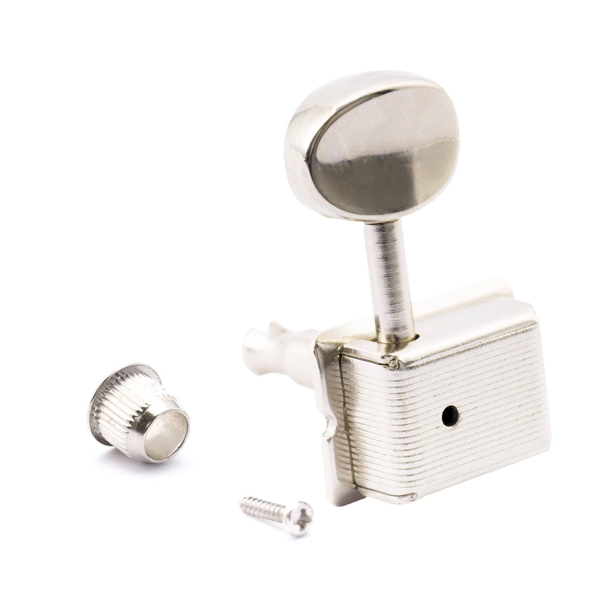 Musiclily Pro 9mm Guitar Tuner Bushings for Electric Guitar Vintage Tuning Pegs Machine Heads, Nickel (Set of 6)