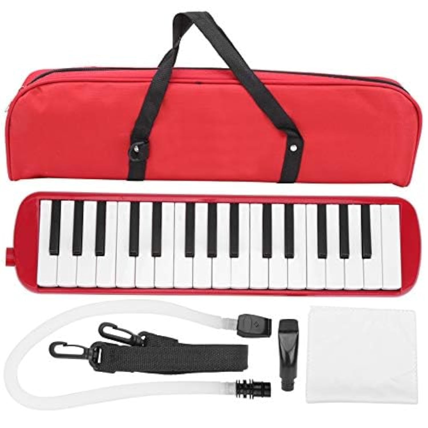 32 Key Melodica, Melodica Instrument Keyboard Piano Style with Mouthpiece Tube Sets and Carrying Bag for Kids Beginners Adults G