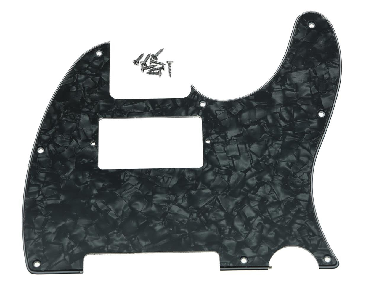 KAISH 8 Hole Tele Style Humbucker Pickguard TL Guitar Pick Guard for Telecaster/Tele Black Pearl