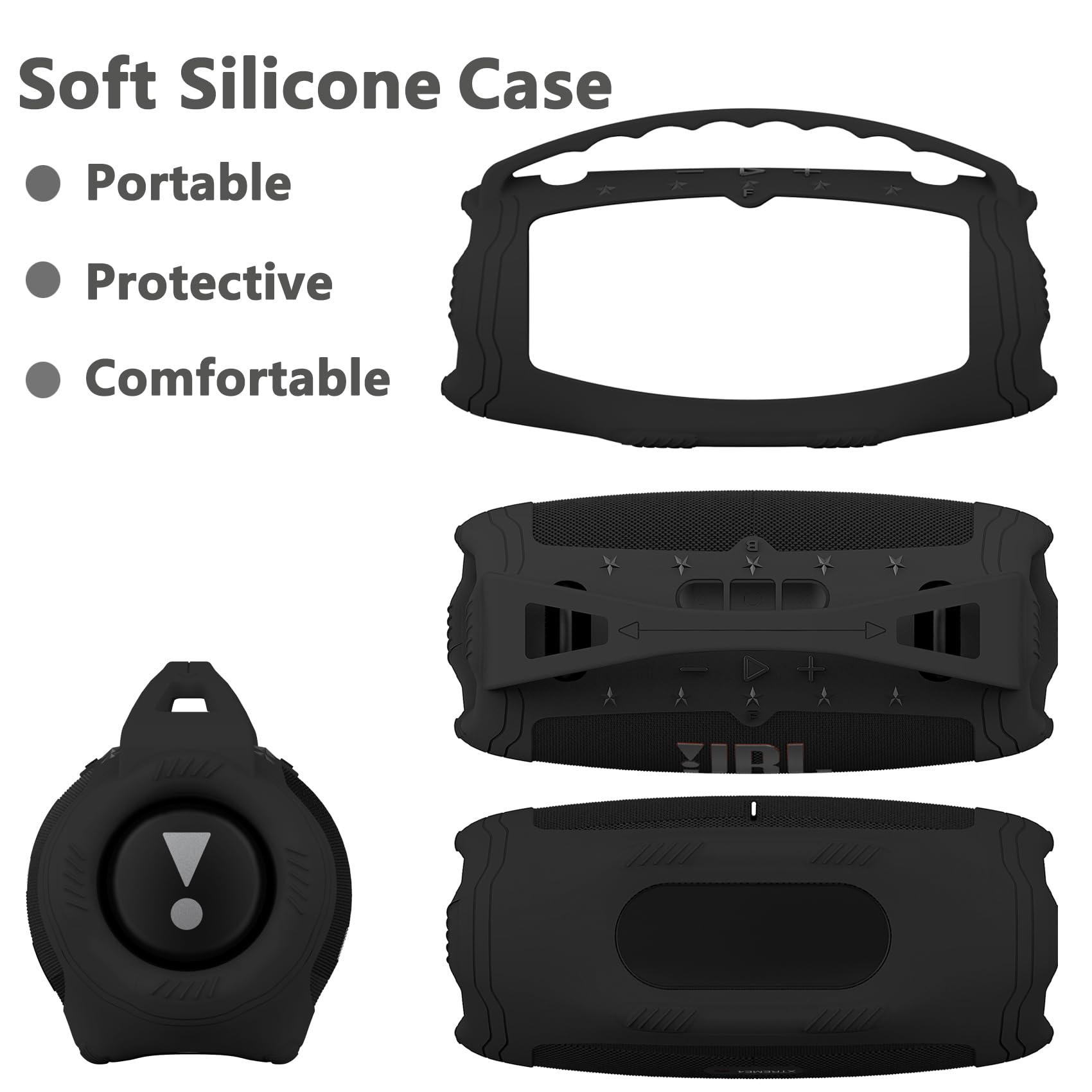 Silicone Cover Case for JBL Xtreme 4 Portable Bluetooth Speaker, Protective Skin Holder for JBL Xtreme 4 Portable Bluetooth Spea