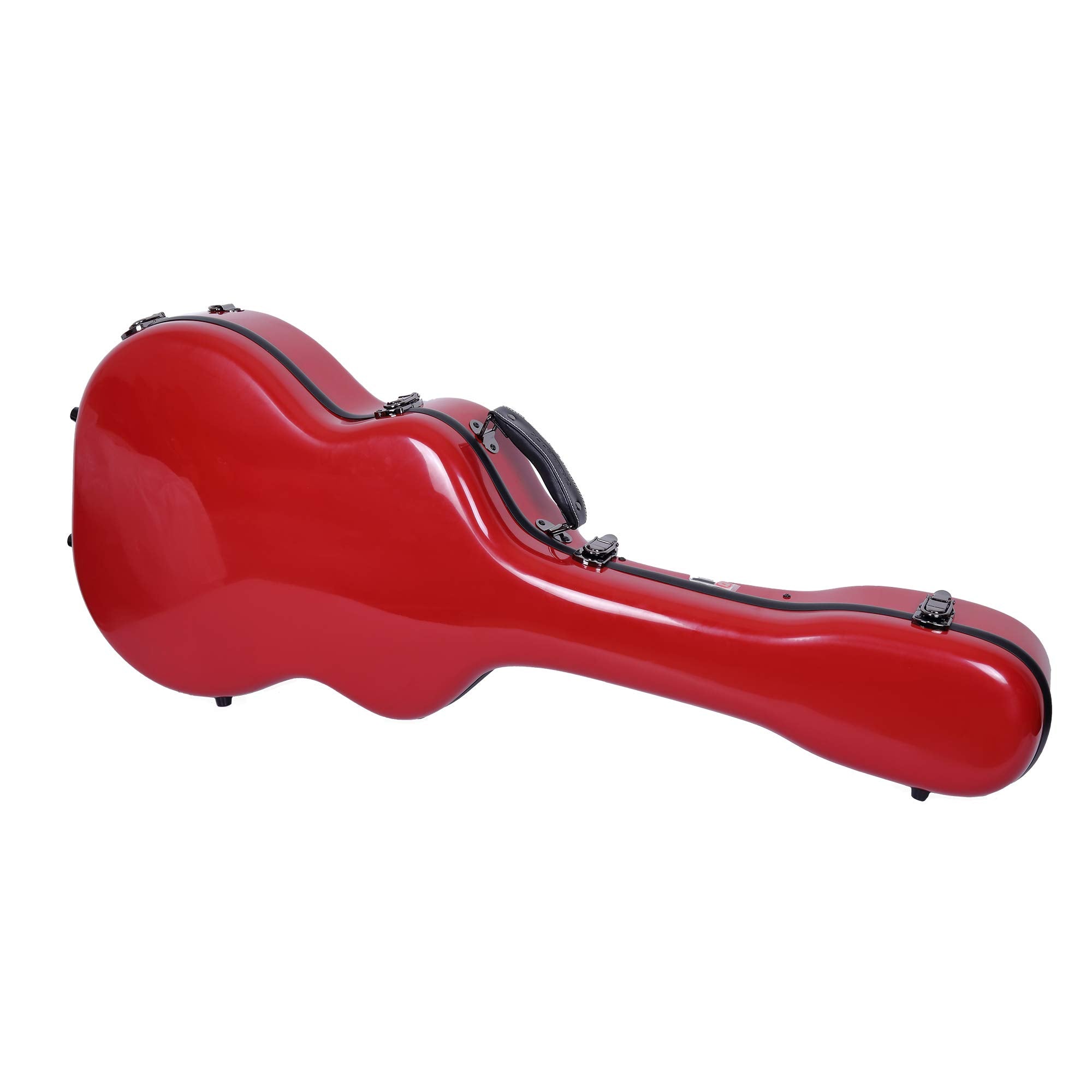 Crossrock Fiberglass Acoustic Guitar Case With Tsa Lock For Martin Grand Performance-Red (Crf2020Gard)