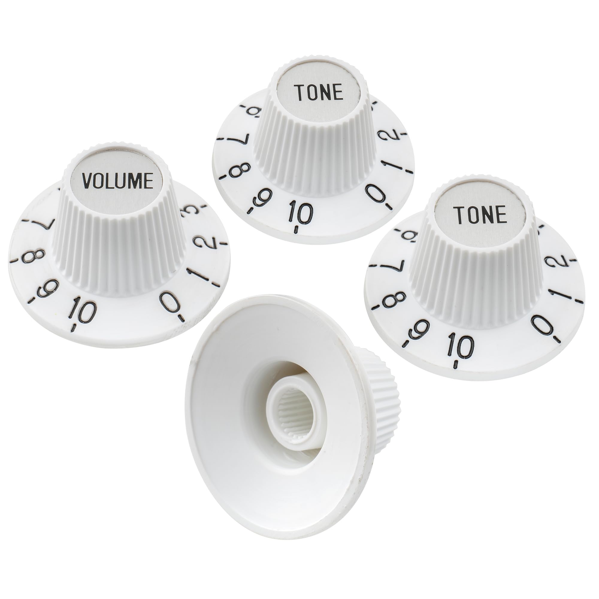 Musiclily Pro Fine 24 Splines Witch Hat Knobs Top Hat Knobs Tone Volume Control Knobs for Electric Guitar Bass Amplifier Effect