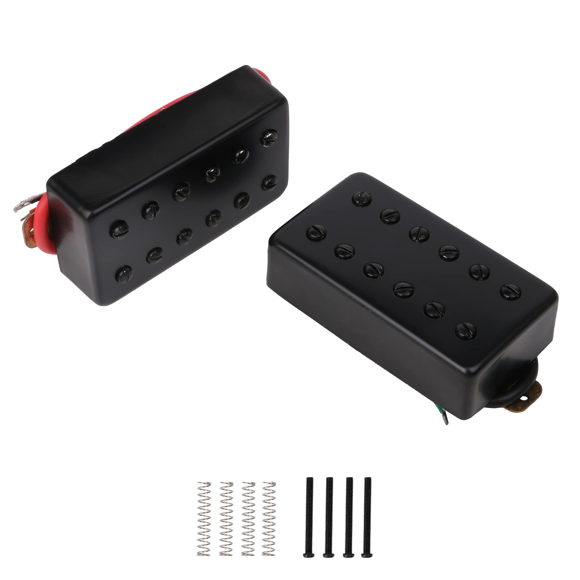 Yibuy Black 50Mm/52Mm Bridge & Neck Humbucker Pickups Set For Electric Guitar Set Of 2