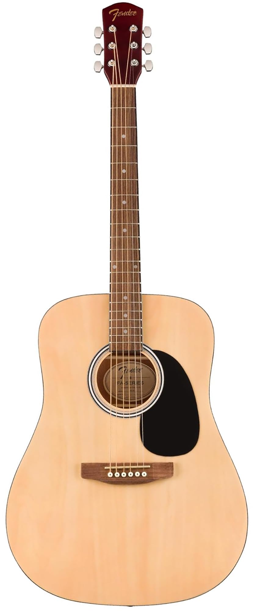 Fender Dreadnought Acoustic Guitar - Natural Bundle with Gig Bag, Tuner, Strings, Picks, Fender Play Online Lessons, and Austin