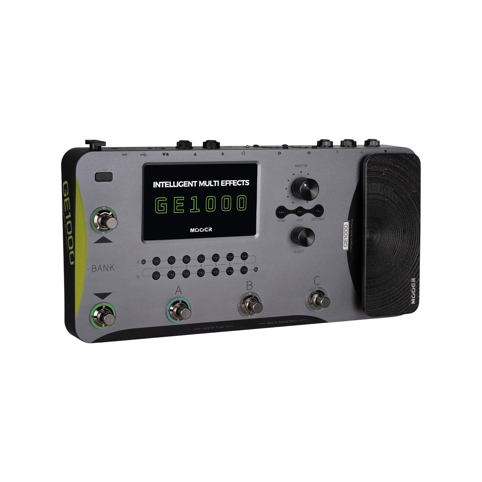 Mooer Ge1000 Guitar Mutieffects Pedal Processor With 5'' Touch Screen, 288 Effects, Ai Equalization Third-Brand Irs, Stereo Soun