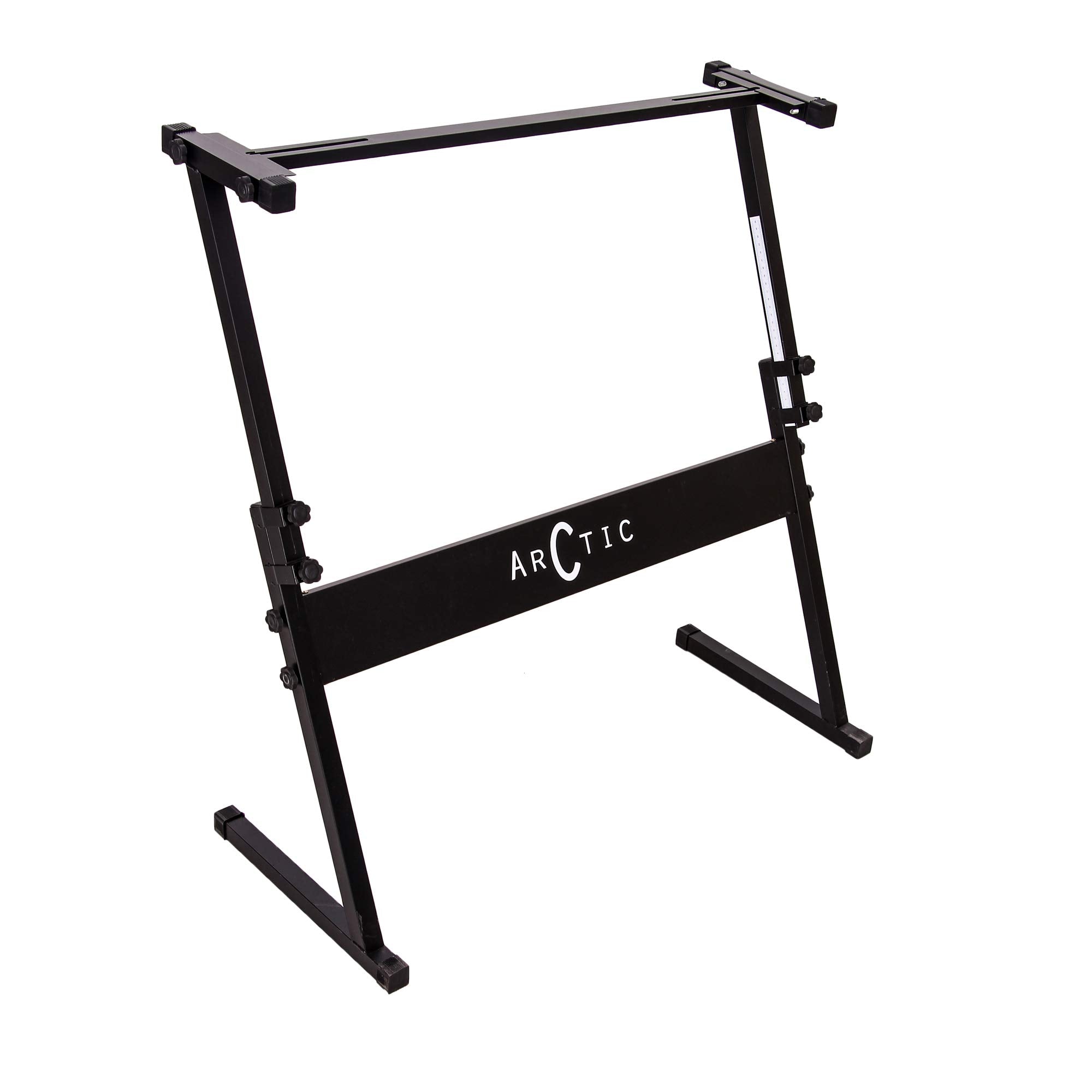 Arctic Z - Keyboard Stand for 61 or 54 keys, Z-Style Folding, Height Adjustable, Light Weighted_Black