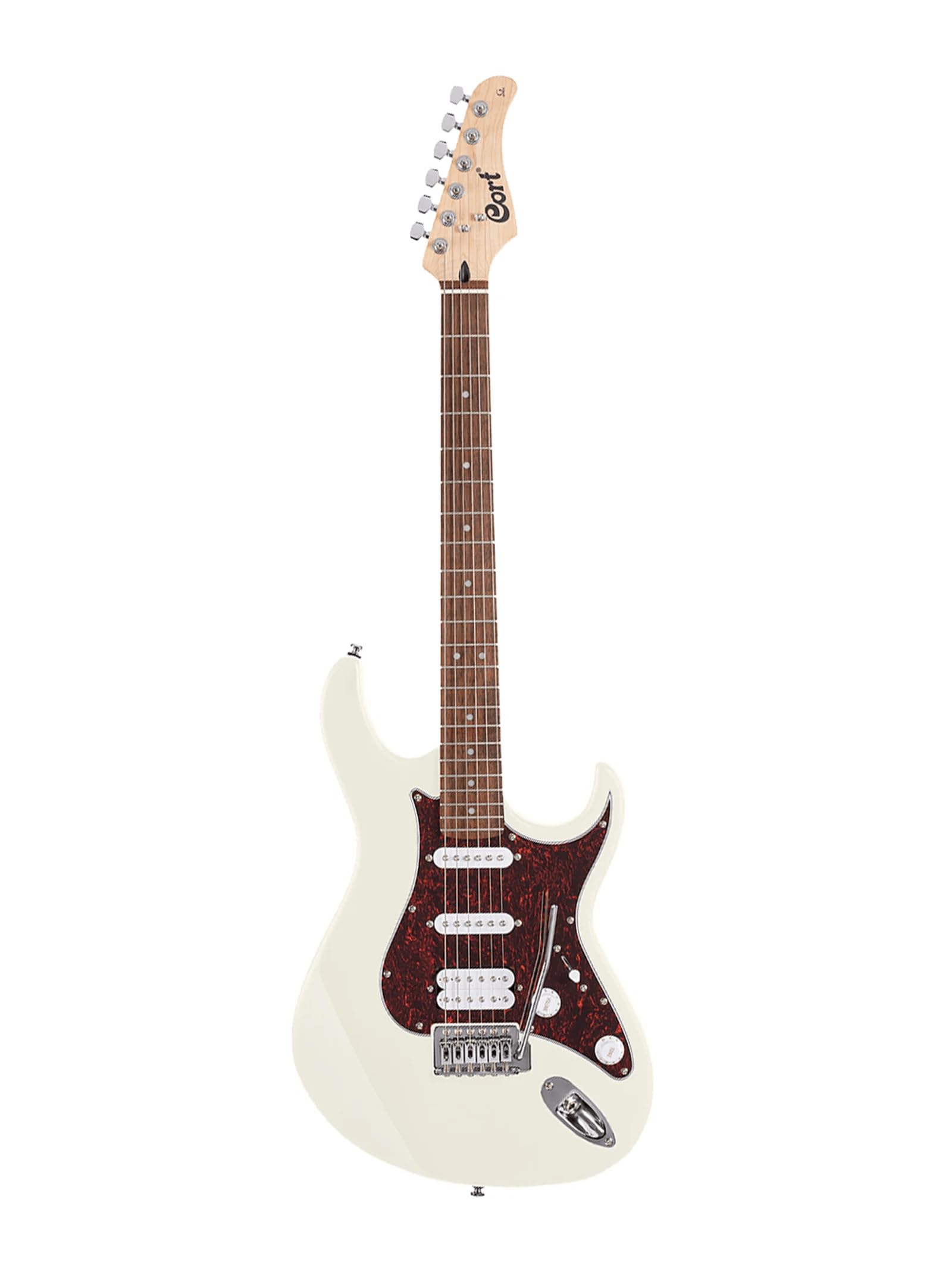Cort G115Se Wh Electric Guitar  Double Cutaway, H-S-S Pickup Configuration, Beveled Heel & Smooth Satin Neck Finish
