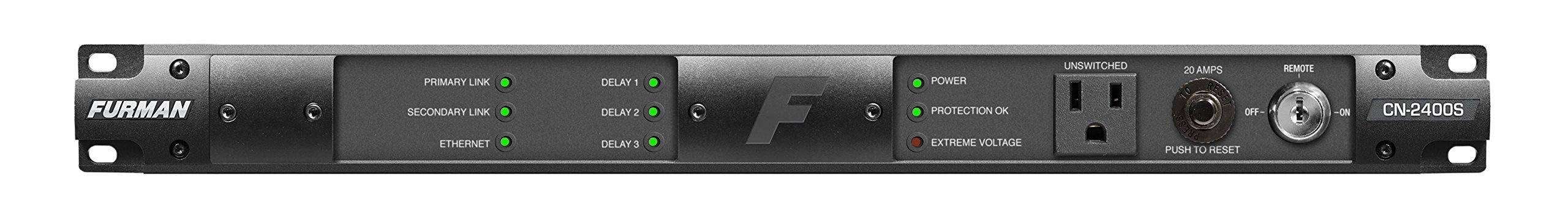 Furman CN-2400S 20A Advanced Remote Smart Sequencer W/SMP & EVS, 9 Outlets 10Ft Cord