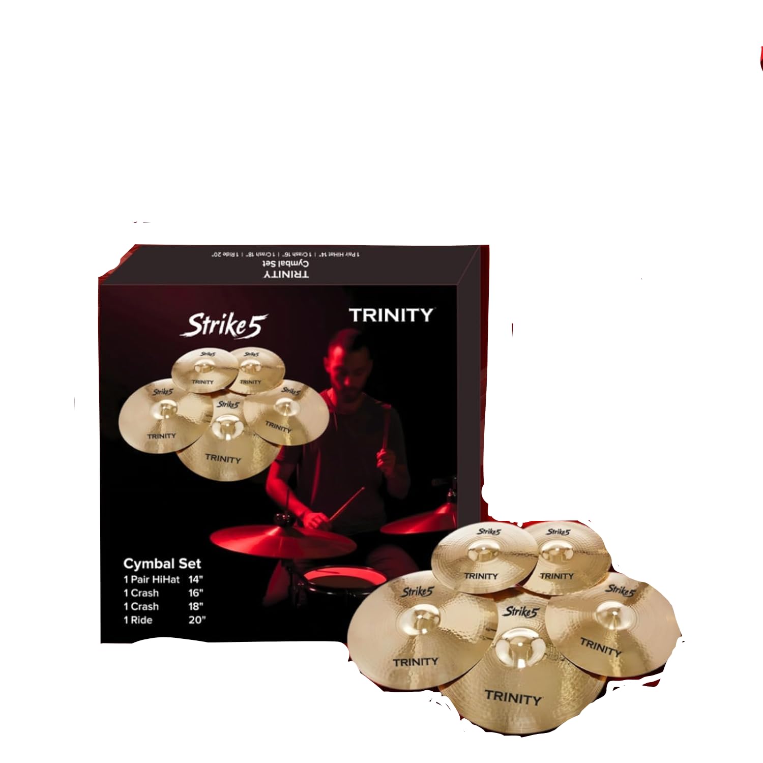 Trinity Strike-5 Cymbal Pack! (5Pc)