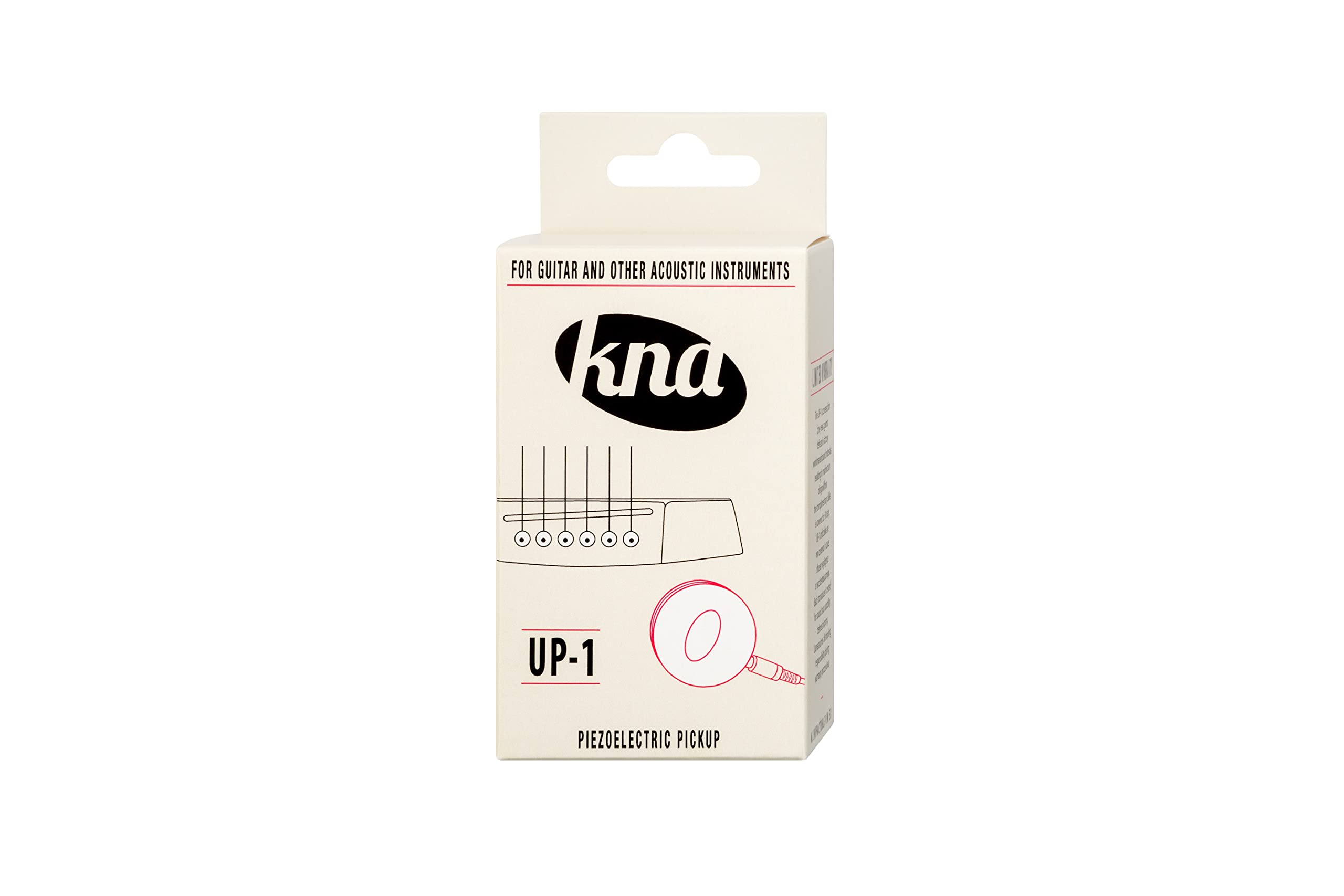 KNA Pickups Universal Stick-on Piezo Acoustic, 1/8'' to 1/4'' Instrument Cable Pickup (UP-1)