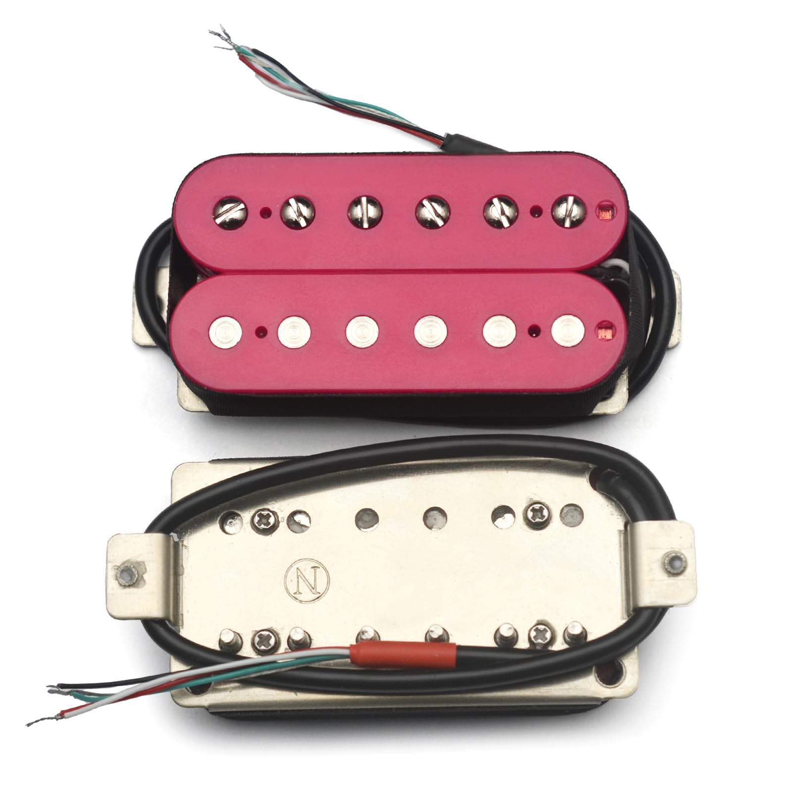 SAPHUE Alnico 5 Electric Guitar Pickup Humbucker Double Coil Pickup Alnico V Guitar parts (Pink)