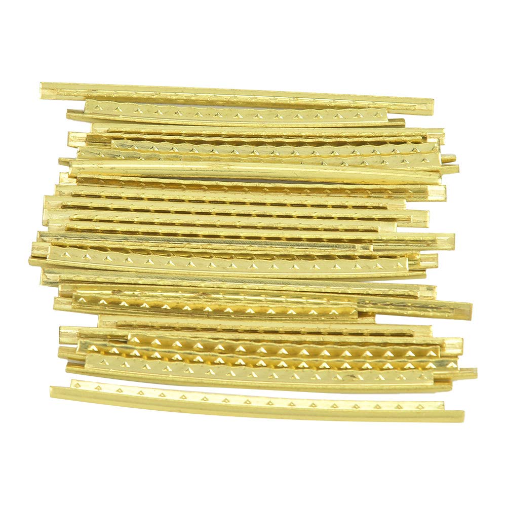 Brass High Strength Fingerboard Fret Wire, 24Pcs/Set Electric Guitar Fret Wire, For Guitar Enthusiasts Professionals Electric Ba