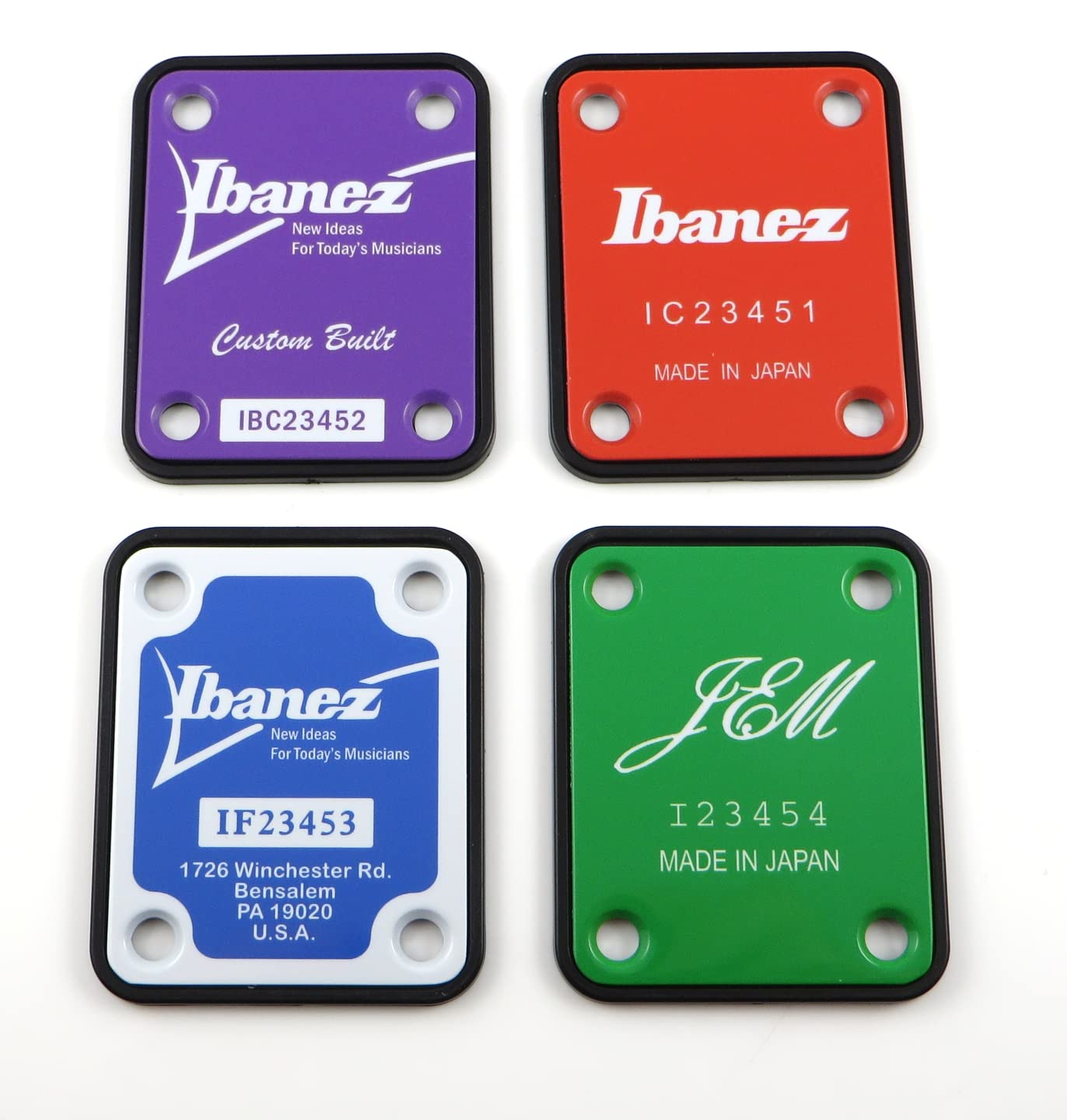 Ibanez Tribute Guitar Neck Plate - Choose color and custom engraving or printing