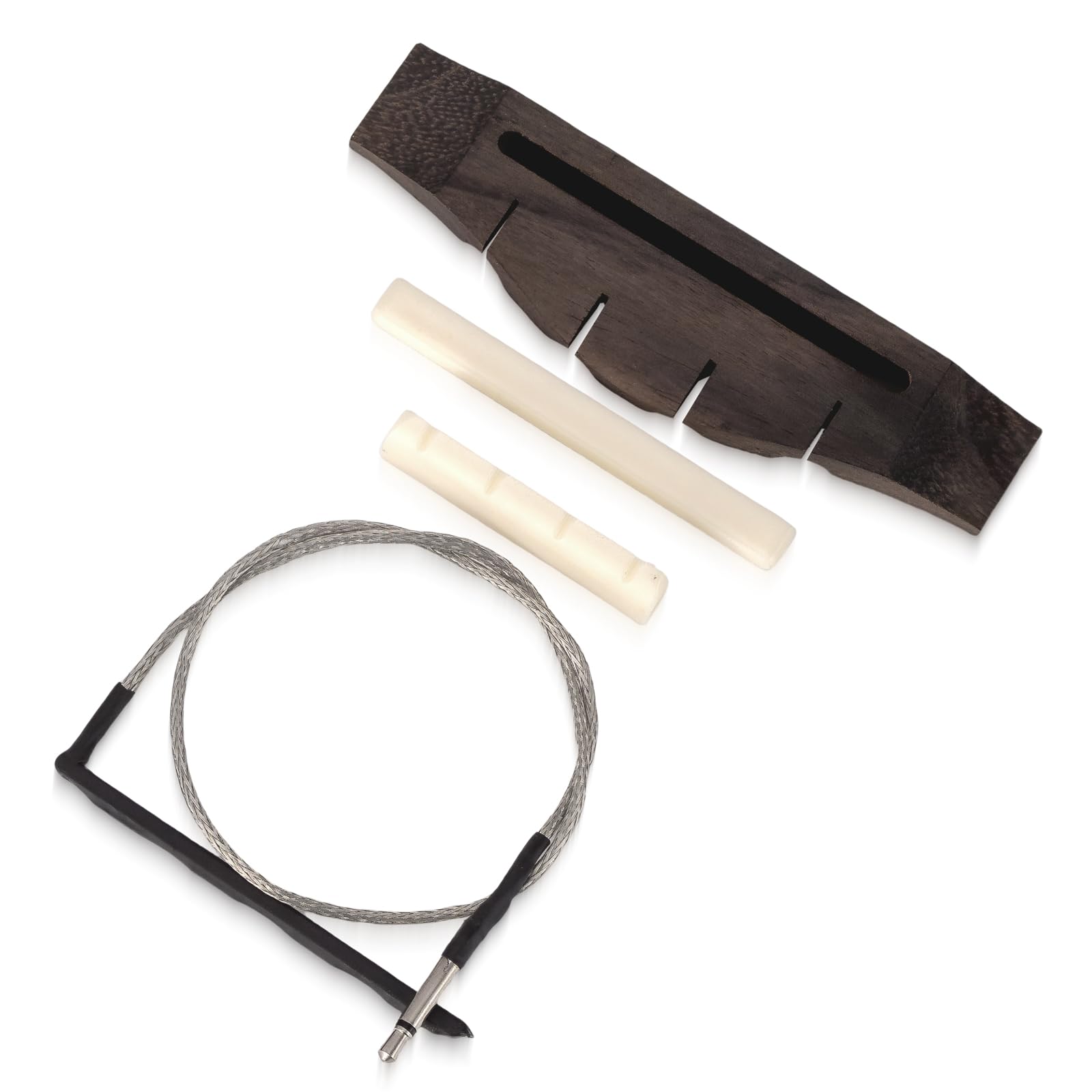 Rosewood Bridge Piezo Bridge Saddle Nut For Ukulele 4 String Guitar