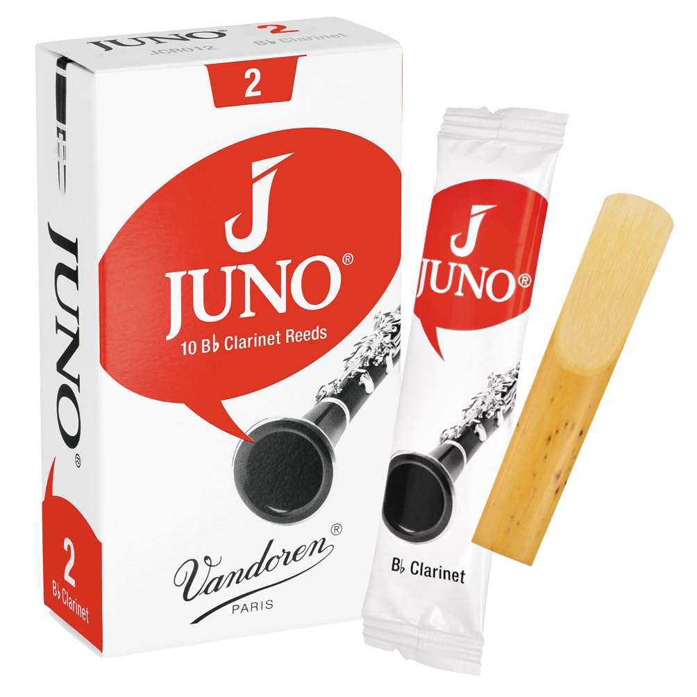 Vandoren JUNO Bb Clarinet Reeds, Strength 2, Box of 10, JCR012