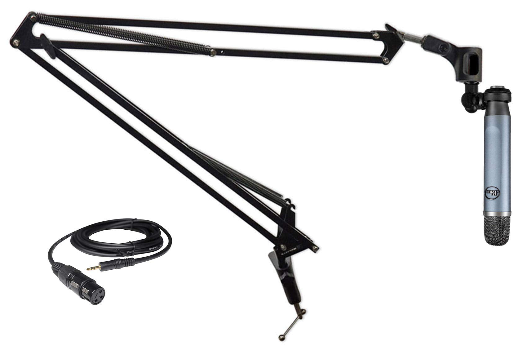 Artist Unknown Rockville Dms40 40'' Mic Boom Arm Bundle With Blue Ember Side-Address Cardioid Condenser Recording Mic And Rxlr-A