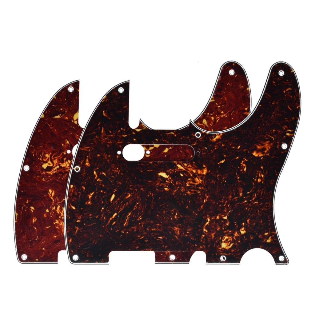 KAISH 8 Hole Tele Style Guitar Pickguard TL Pick Guard with Pickup Mounting Screw Holes for Tele/Telecaster Dark Tortoise