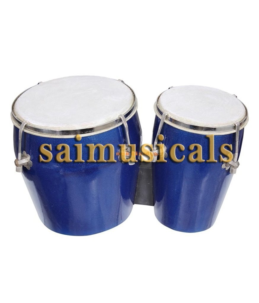 Sai Musical Bongo Drum Set Blue Professional Sound