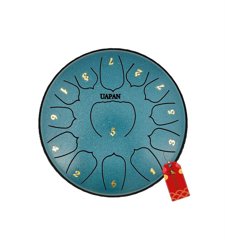 Uapan Steel Tongue Drum 13 Note, 6.5 Inch Multicolcor Percussion Instrument Handpan Drum With Bag, Music Book And Mallets For Ki