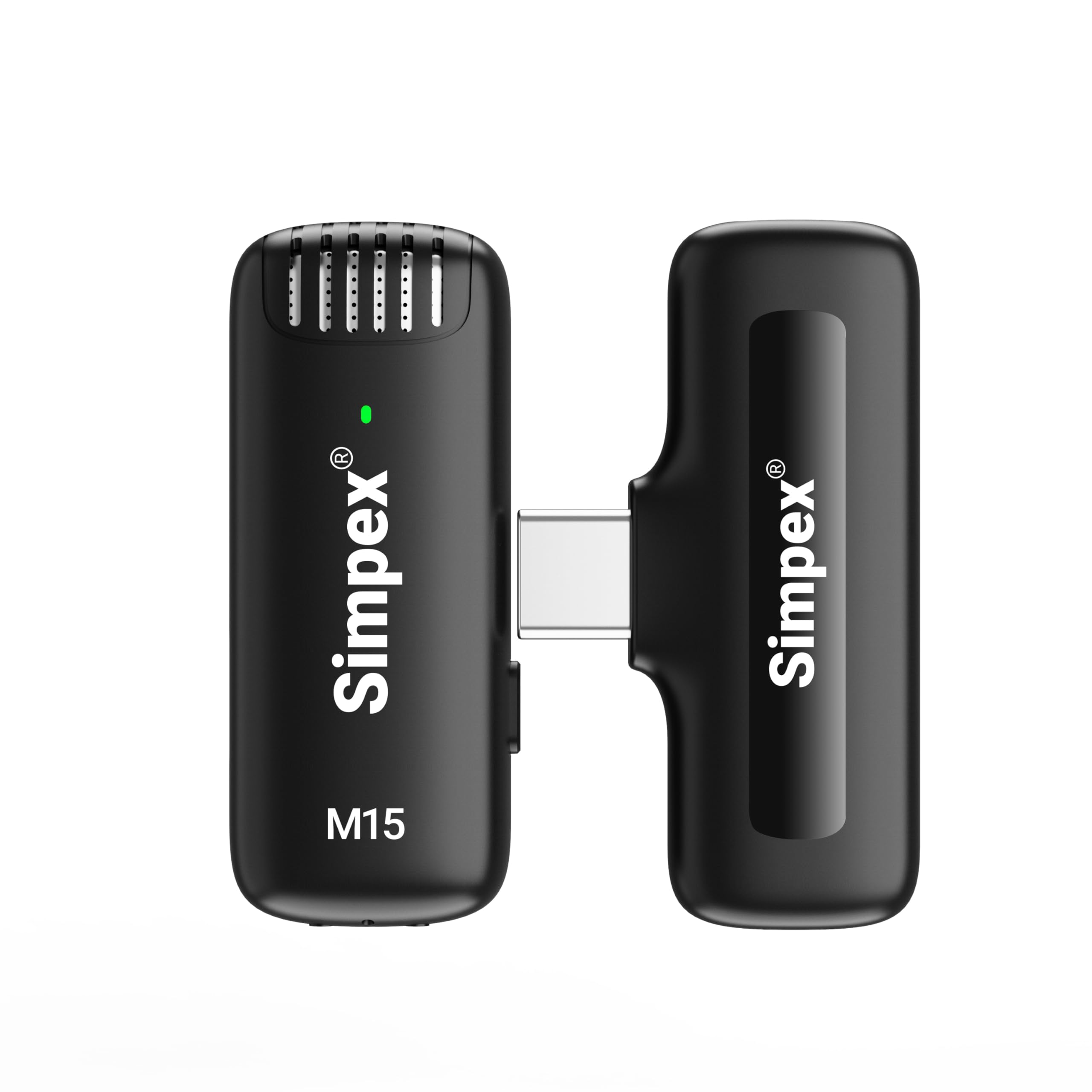Simpex M15 Wireless Microphone & Receiver With Type C, Noise Cancellation, Mic Suitable For Vlog You Tube Live Streaming Video R