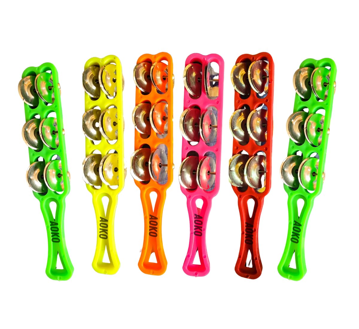 AOKO Plastic Taal Kanjira/Kartal Musical Instrument for Kirtan I Puja-Bhajans/Kirtan, Bhajan, Puja & Devotional Music (Pack Of 1