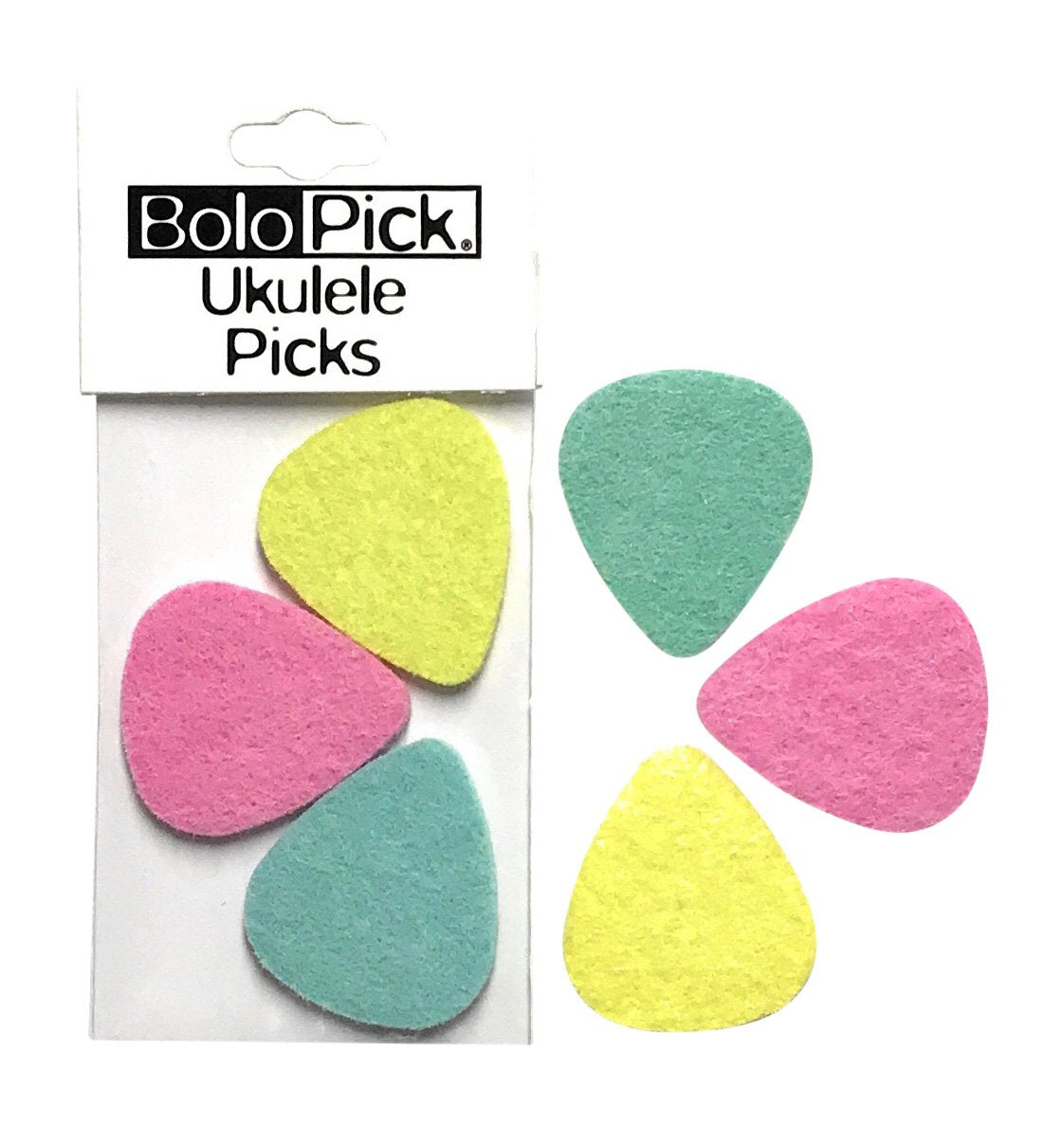 Bolopick Felt Picks For Ukulele 6 Pack (Cute Pink Lemonade)