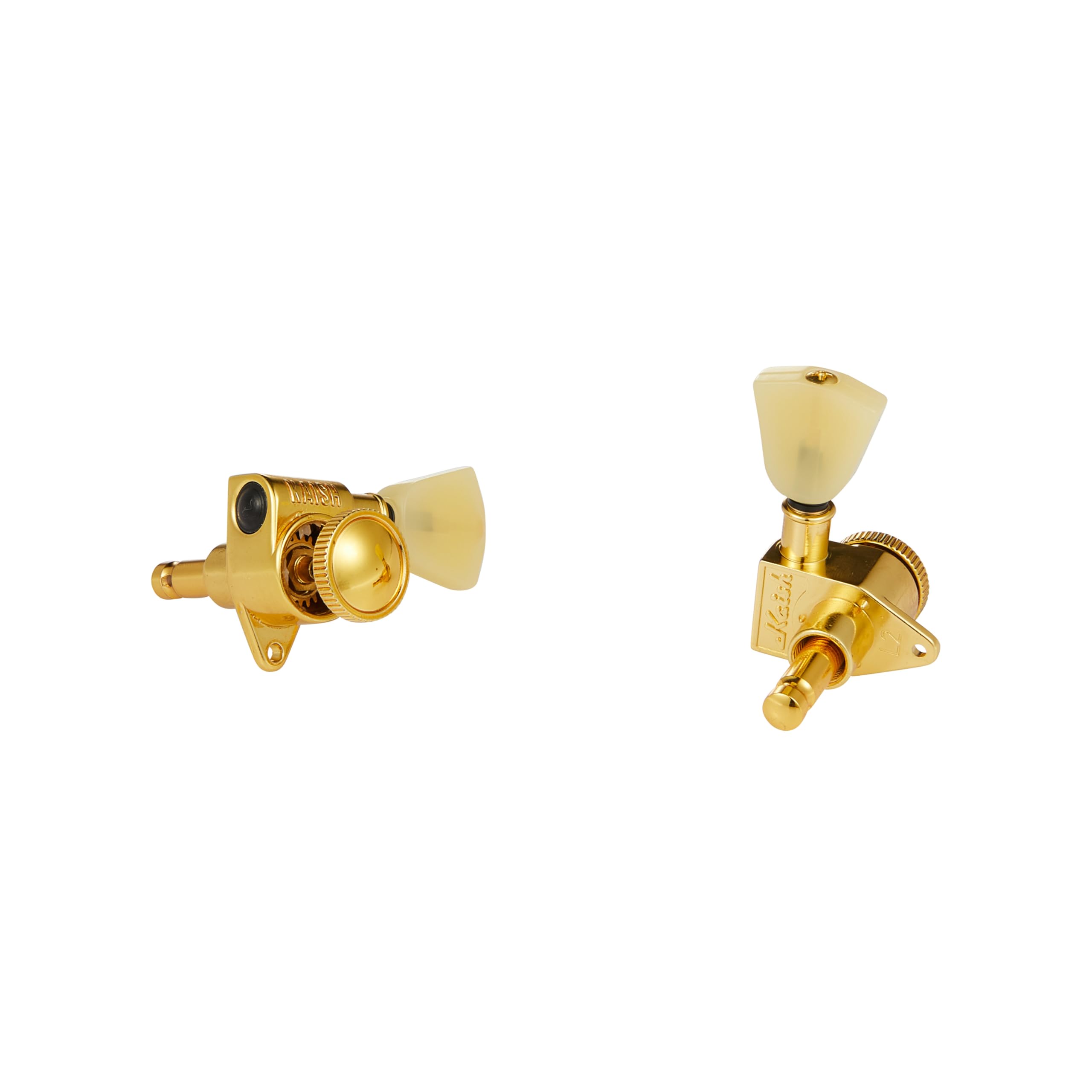 KAISH Gold 3+3 Locking Tuners 21:1 Locking Tuning Machines Locking Tuning keys with Vintage Keystone Buttons for USA LP/Les Paul