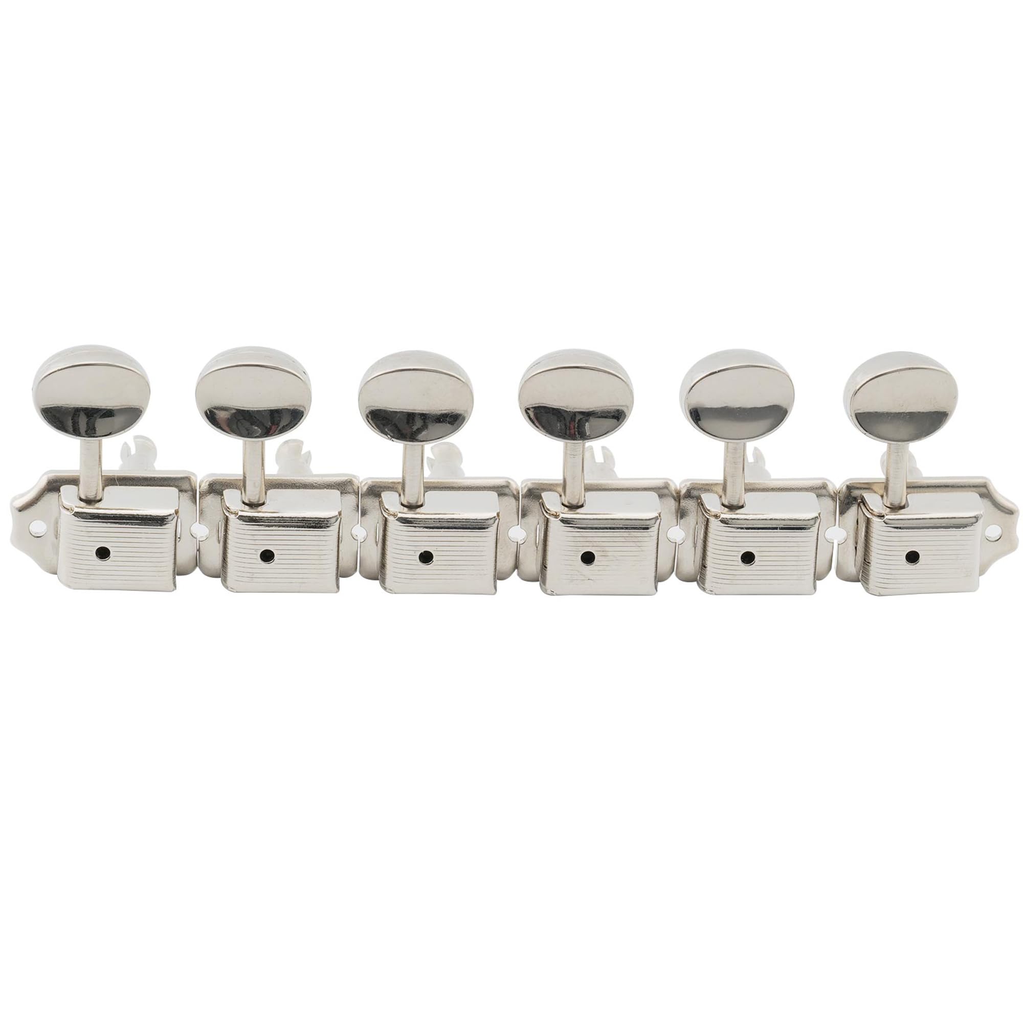 Musiclily 6-In-Line Vintage Guitar Tuners Split Shaft Machine Head Tuning Keys Pegs For Fender Stratocaster Strat Telecaster, Ni
