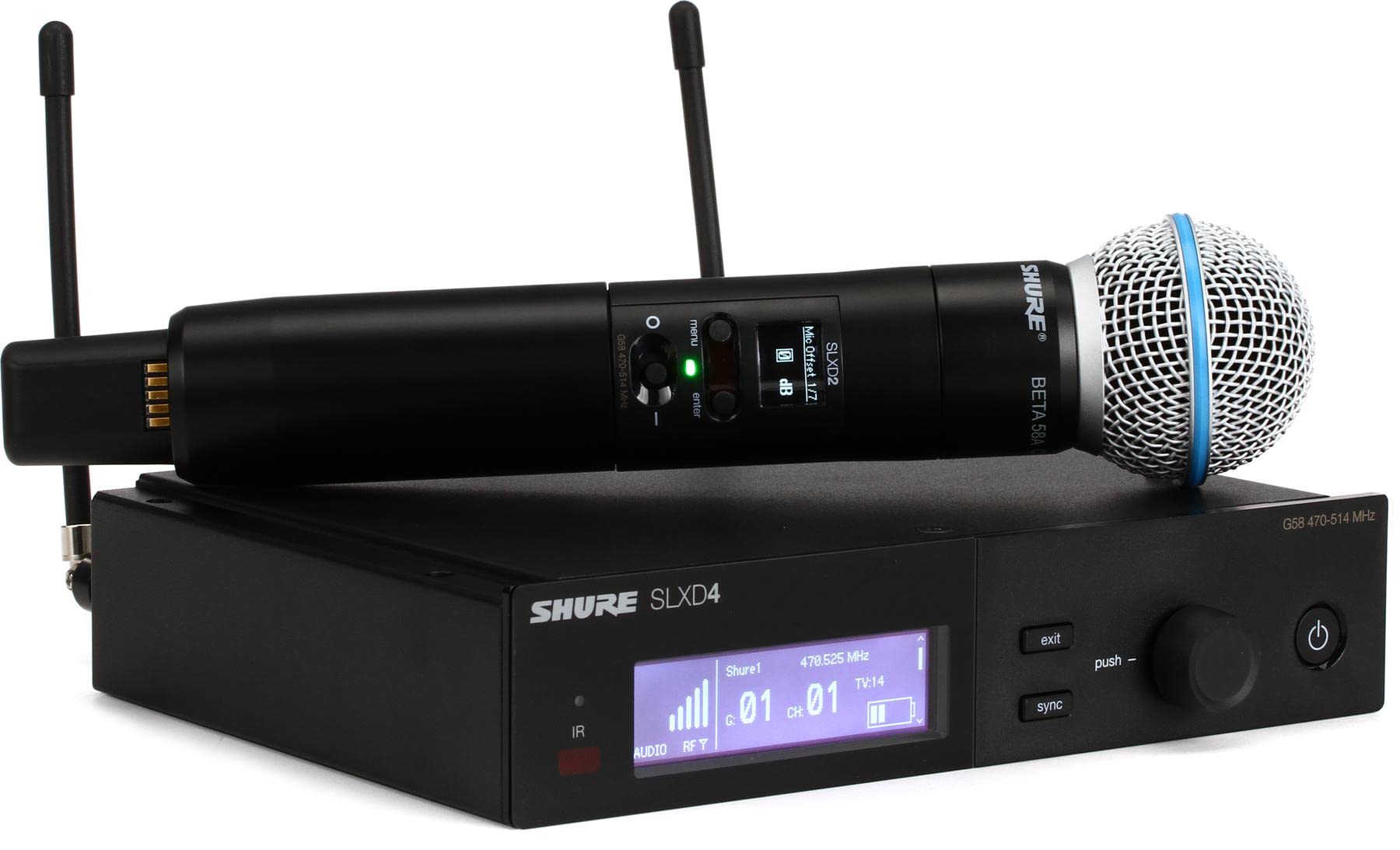 Shure Slxd24/B58 Wireless Microphone System With Beta58A Handheld Mic