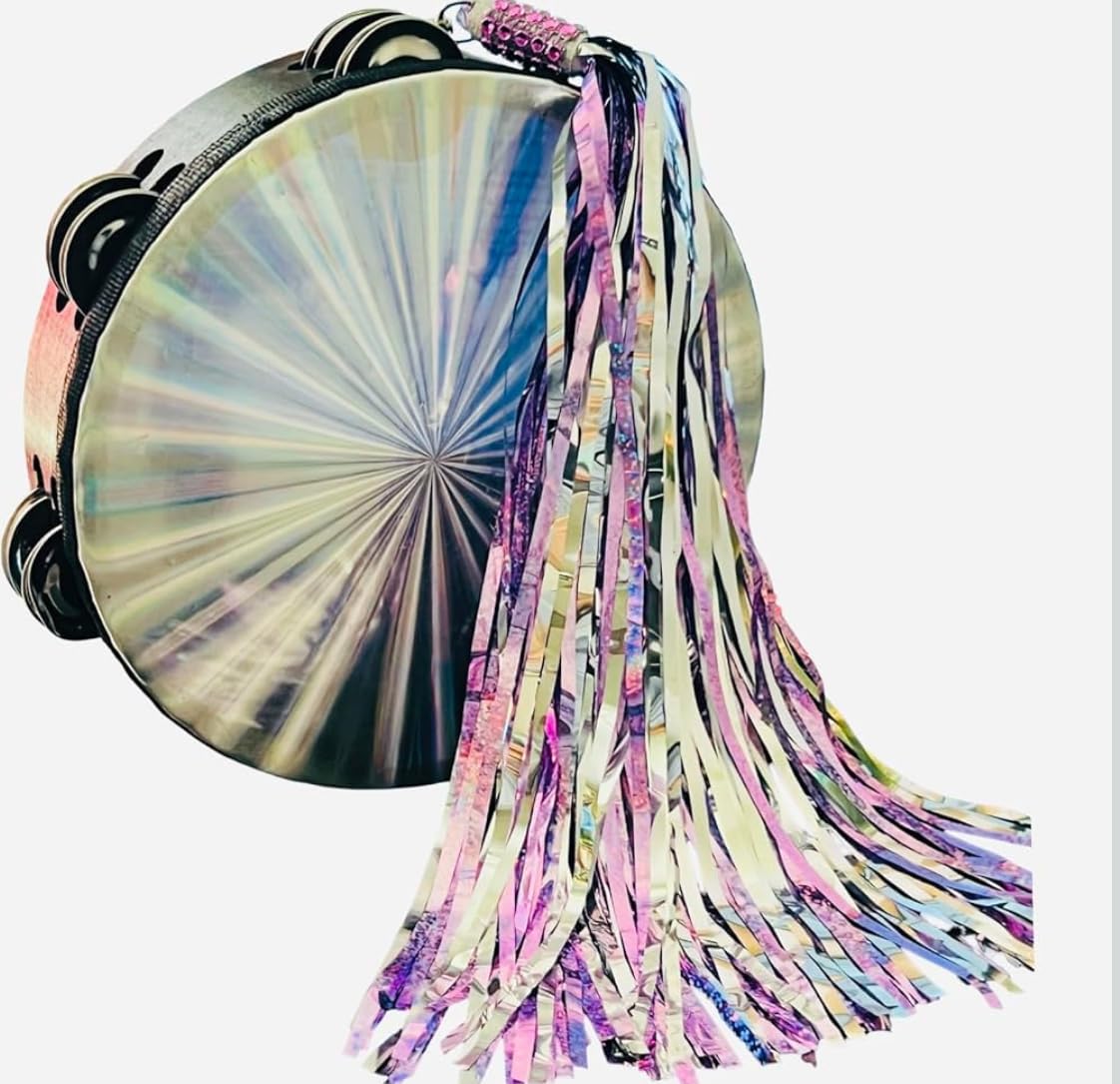 Lluvia liston para pandero Handmade 16-18inch on standard 8inch tambourine (Lavender)