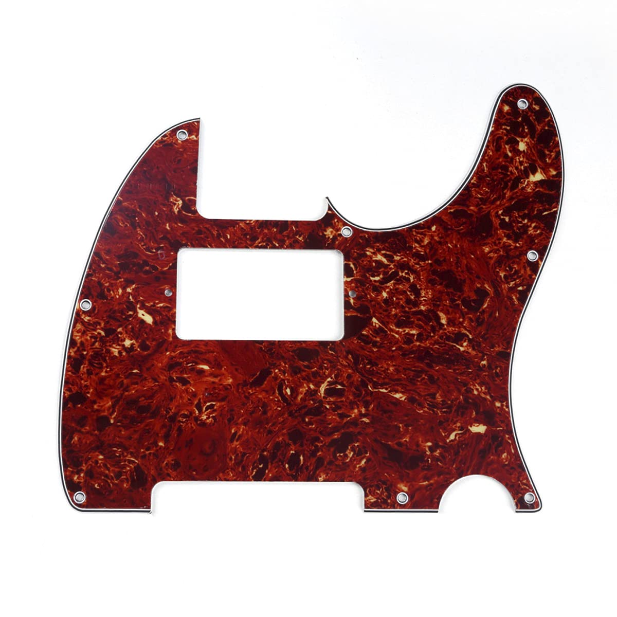 Musiclily 8 Hole Tele Pickguard Humbucker Hh For Fender American/Mexican Standard Telecaster Guitar Parts,4 Ply Vintage Tortoise