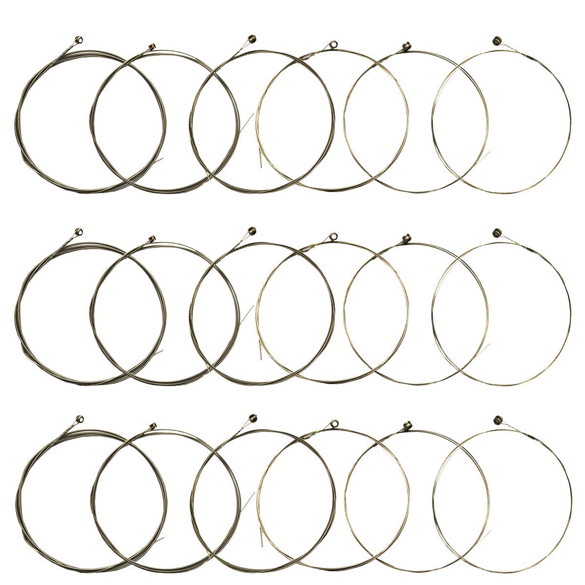 Jysun Electric Guitar Strings 3 Full Sets With Stainless Steel Core Nickel Alloy Wound Nickel-Plated Bead Head Including E-1St B