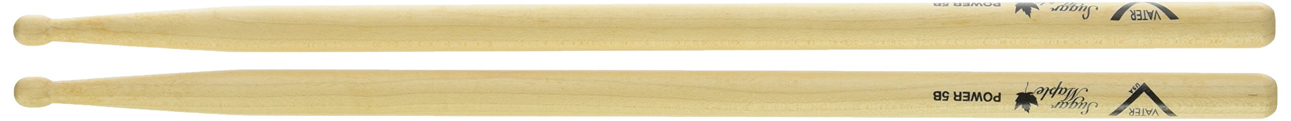 Vater Sugar VSMP5BW Maple Drumsticks Power 5B Wood Tip Drumsticks